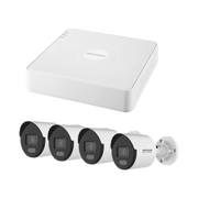KIT IP 1080P / NVR DE 4 CANALES / 4 CÁMARAS IP BALA COLORVU-Kits Sistemas Completos-HIKVISION-Bsai Seguridad & Controles