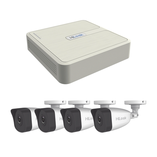 KIT IP 4 MEGAPIXEL / NVR DE 4 CANALES / 4 CÁMARAS IP BALA-Kits Cámaras de Seguridad-HiLook by HIKVISION-KIP4MP/4B-Bsai Seguridad & Controles