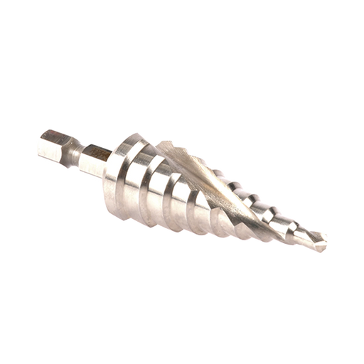 BROCA ESCALONADA ESPIRAL DE HSS 4-20 MM, ZANCO DE 1/4 HEXAGONAL, BLISTER CON UNA PIEZA.-Herramientas-MAKITA-D-40157-Bsai Seguridad & Controles