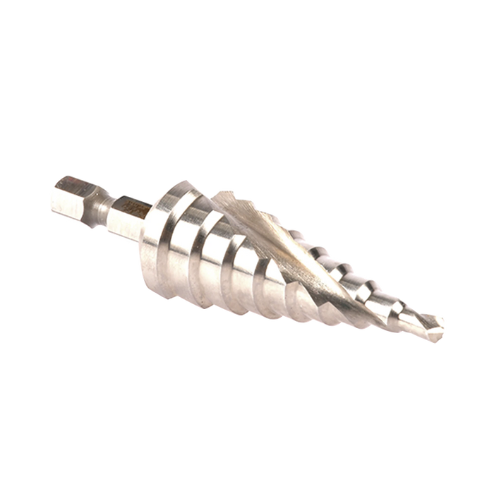 BROCA ESCALONADA ESPIRAL DE HSS 4-20 MM, ZANCO DE 1/4 HEXAGONAL, BLISTER CON UNA PIEZA.-Herramientas-MAKITA-D-40157-Bsai Seguridad & Controles