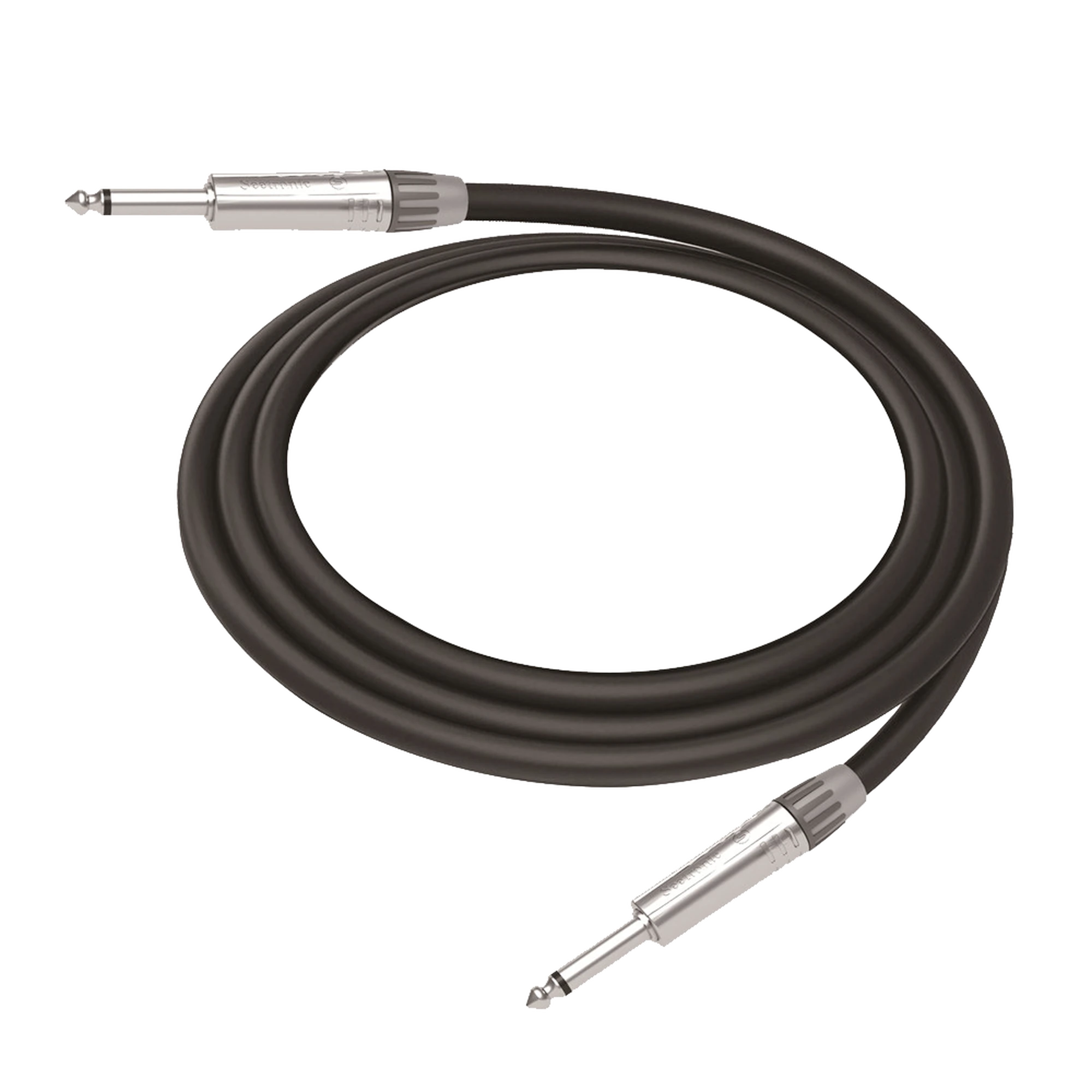 CABLE DE AUDIO | PLUG 1/4 IN A PLUG 1/4 IN MONO | CARCASA CROMADA | CONECTORES SEETRONIC | IDEAL PARA INSTRUMENTOS | LONGITUD 3M-Audio, Video y Voceo-COSMICONN-Bsai Seguridad & Controles