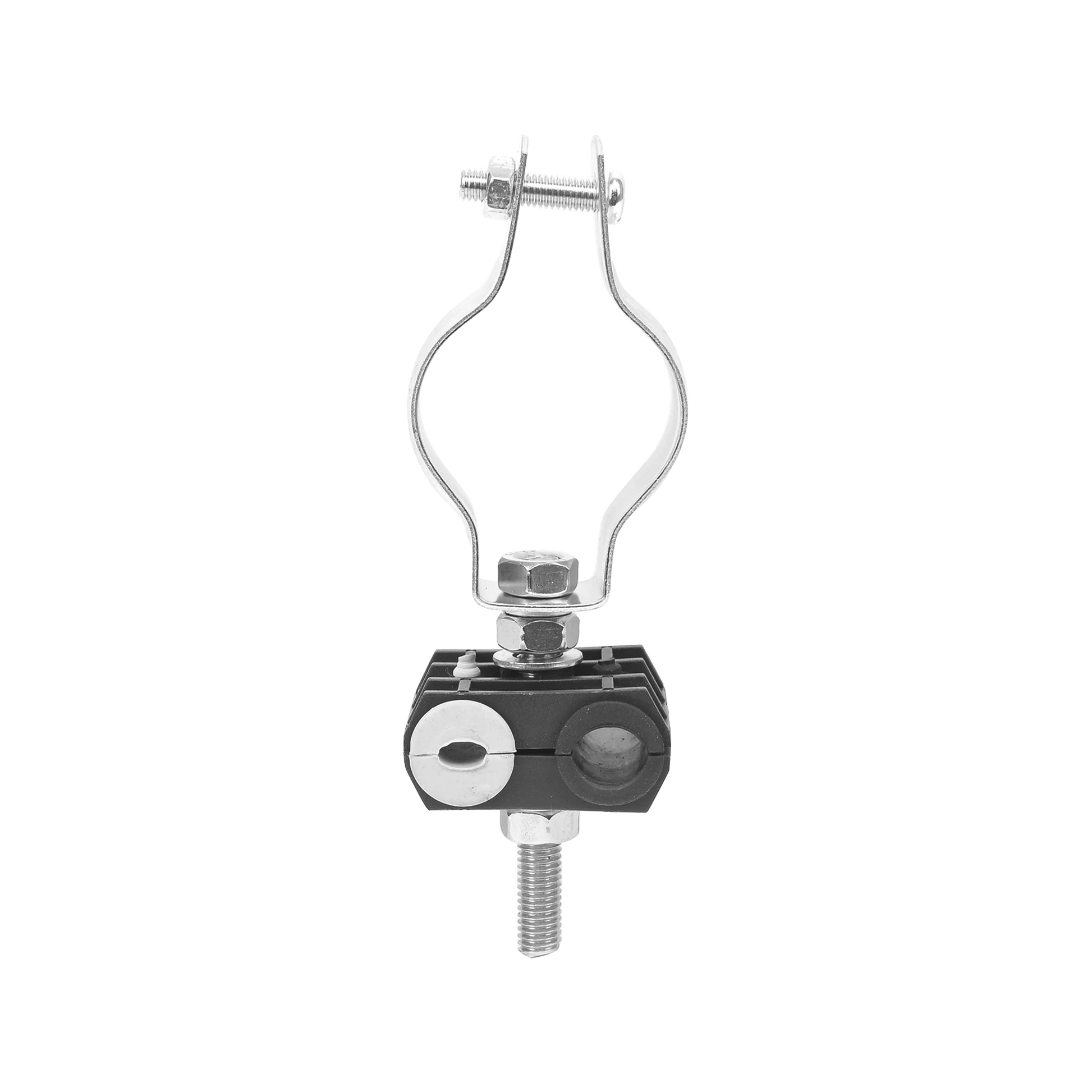 KIT DE UN SUJETADOR DE PLÁSTICO PARA DOS CABLES DE 6 A 8 MM CON TODO Y HARDWARE DE INSTALACIÓN EN TUBOS DE 1 1/4 IN-Torres y Mástiles-SYSCOM TOWERS-Bsai Seguridad & Controles