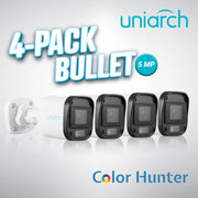 4-PACK BULLET 5MP COLORHUNTER-Cámaras HD-UNIARCH BY UNV-4 x UAC-B115-F28-W / UAC-B115-F28-W-H-Bsai Seguridad & Controles