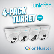 4-PACK TURRET 5MP COLORHUNTER-Cámaras HD-UNIARCH BY UNV-4 x UAC-T115-F28-W / UAC-T115-F28-W-H-Bsai Seguridad & Controles