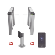 KIT DE TORNIQUETE CON TERMINALES FACIALES INCLUIDAS / MONTAJES INCLUIDOS / IZQUIERDO Y DERECHO / CARRIL DE 90 CMS / 3,000,000 MCBF / 4 PARES DE IR-Torniquetes y Puertas de Cortesía-HIKVISION-Bsai Seguridad & Controles