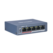 SWITCH POE / 250 METROS POE LARGA DISTANCIA / 4 PUERTOS 100 MBPS 802.3 AF (15.4 W) + 1 PUERTO UPLINK 100 MBPS-PoE de Largo Alcance-HIKVISION-Bsai Seguridad & Controles
