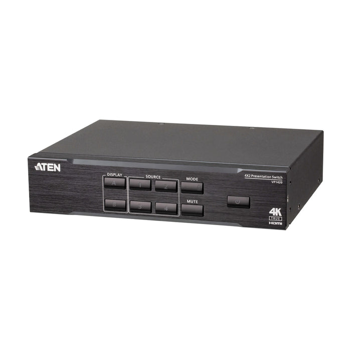 4 X 2 TRUE 4K PRESENTATION MATRIX SWITCH-ProAV-ATEN-VP1420-Bsai Seguridad & Controles