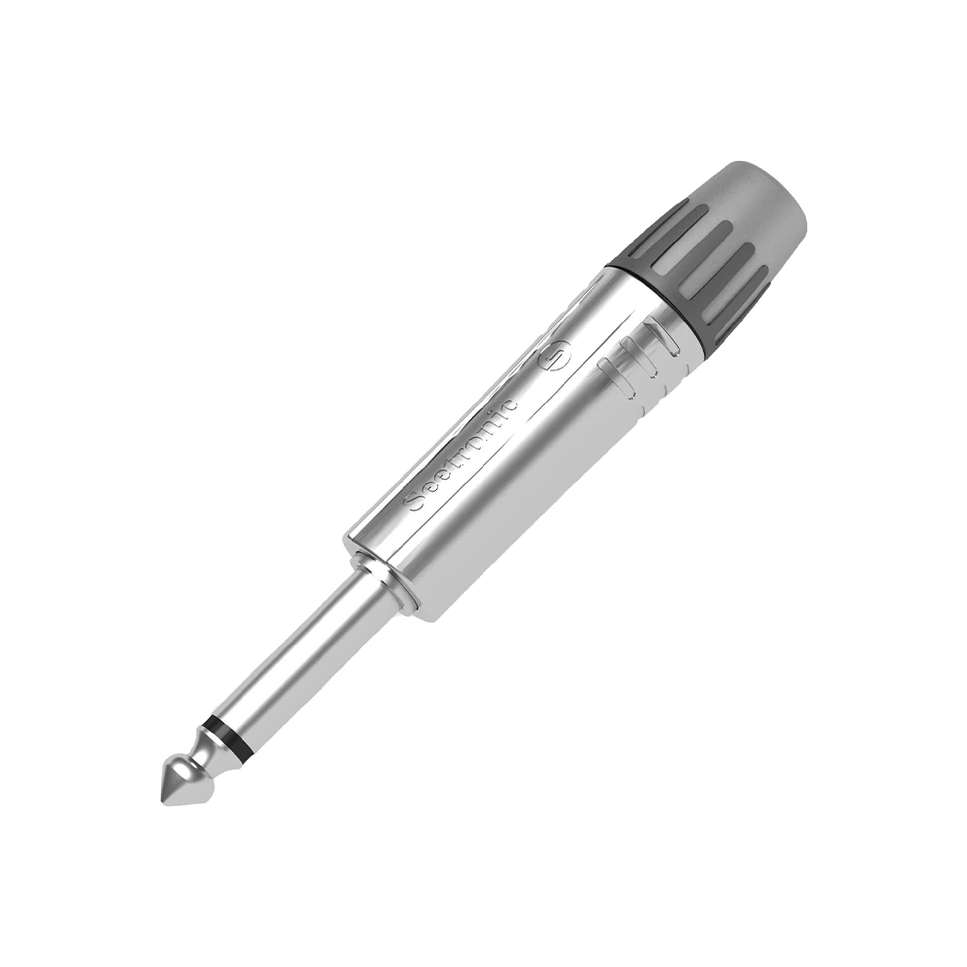 CONECTOR 1/4 | MONO | CARCASA CROMADA PERLA | CONTACTO NIQUELADO | CABLE OD 4-7 MM-Audio, Video y Voceo-SEETRONIC-Bsai Seguridad & Controles