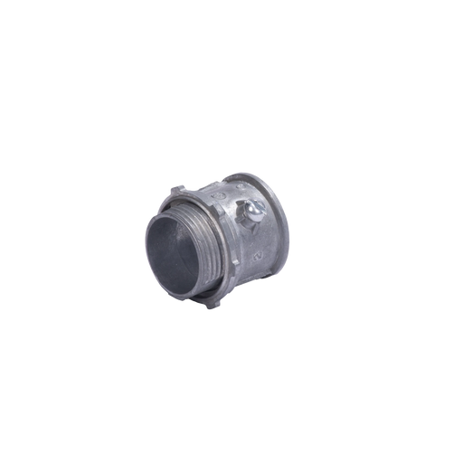CONECTOR 3/4 (25MM) PARED DELGADA CON TORNILLO TIPO AMERICANO GALVANIZADO ETIQUETA VERDE-Tuberia Metalica-JUPITER-Bsai Seguridad & Controles