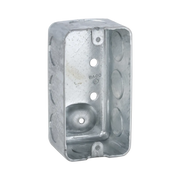 CAJA GALVANIZADA (CHALUPA) 4X2 DE PROF. 1-7/8. TIENE 7 PERFORACIONES DE 1/2 Y 1 DE 3/4.-Tuberia Metalica-RACO-Bsai Seguridad & Controles