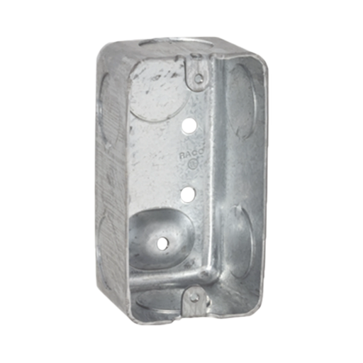 CAJA GALVANIZADA (CHALUPA) 4X2 DE PROF. 1-7/8. TIENE 7 PERFORACIONES DE 3/4.-Tuberia Metalica-RACO-HUB663-Bsai Seguridad & Controles