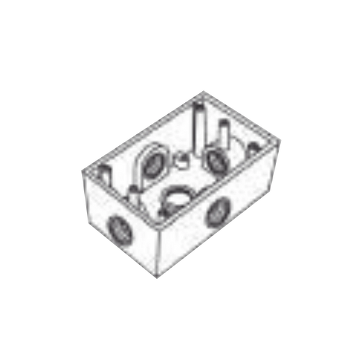 (40 PZAS.) CAJA CONDULET FS DE 1" ( 25.4 MM) CON 5 BOCAS A PRUEBA DE INTEMPERIE.-Canalización-RAWELT-RR2748/40PZ-Bsai Seguridad & Controles