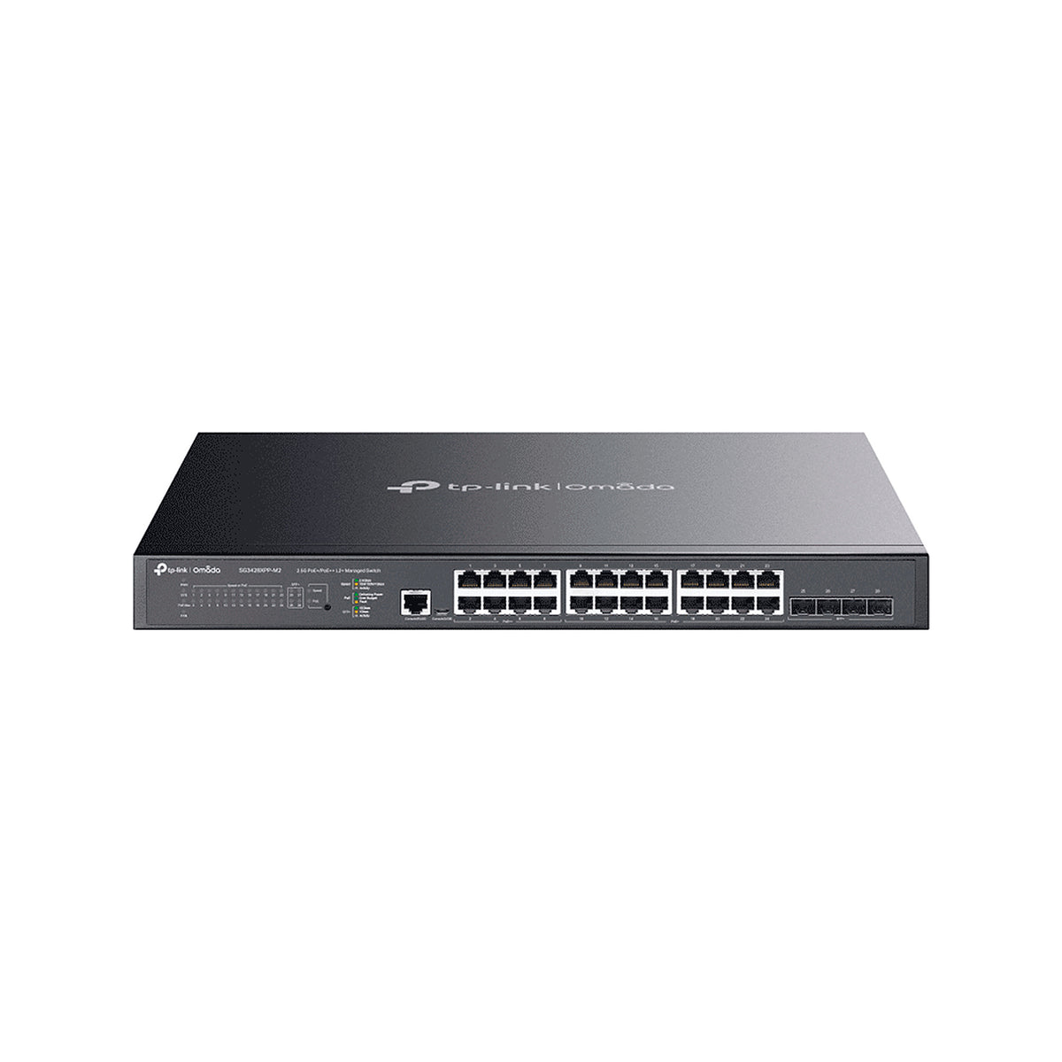 TP-LINK TL-SG3428XMP - SWITCH L2+ OMADA POE+ / 24 PUERTOS POE+ 10/100/1000 MBPS / 4 PUERTOS SFP+ 10G / 2 PUERTOS CONSOLA (RJ45 Y MICROUSB) / ADMINISTRACIÓN CENTRALIZADA OMADA O STAND-ALONE / MULTICAST IGMP / CALIDAD DE SERVICIO / PRESUPUESTO [TPL3720