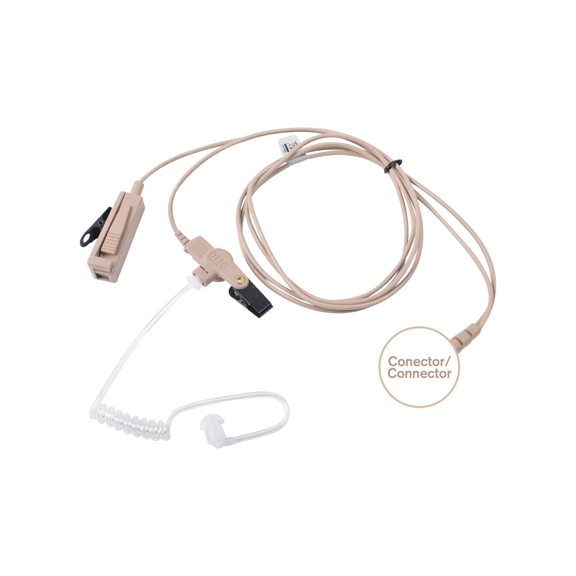 MIC-AUDIF PROF D/2 CABLES NEGROS C/TUBO ACUST P/ICOM IC-F3261/4261/3360/4360-Accesorios para ICOM-OTTO-Bsai Seguridad & Controles