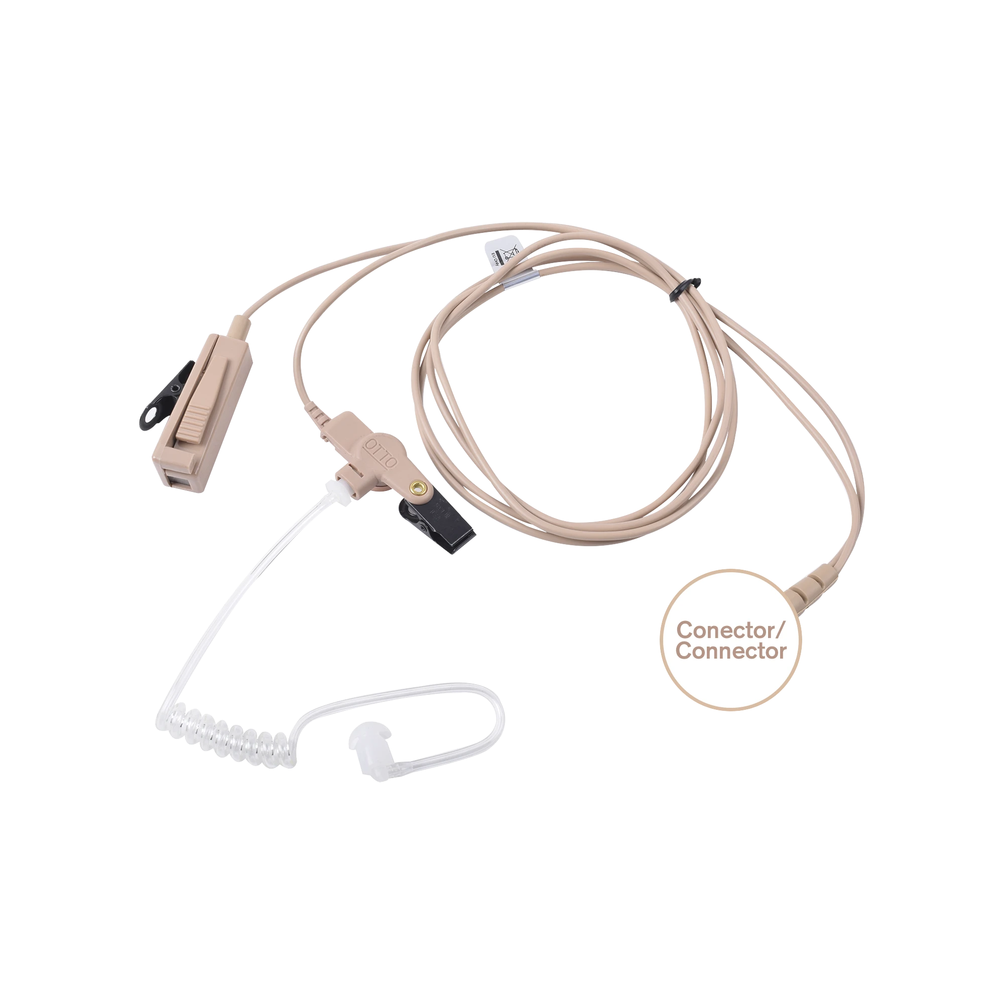 MIC-AUDIF PROF D/2 CABLES NEGROS C/TUBO ACUST P/ICOM IC-F3261/4261/3360/4360-Accesorios para ICOM-OTTO-Bsai Seguridad & Controles