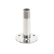 MONTAJE RECTO DE ACERO INOXIDABLE DE 4 PULGADAS DE ALTO Y 3 DE BASE.