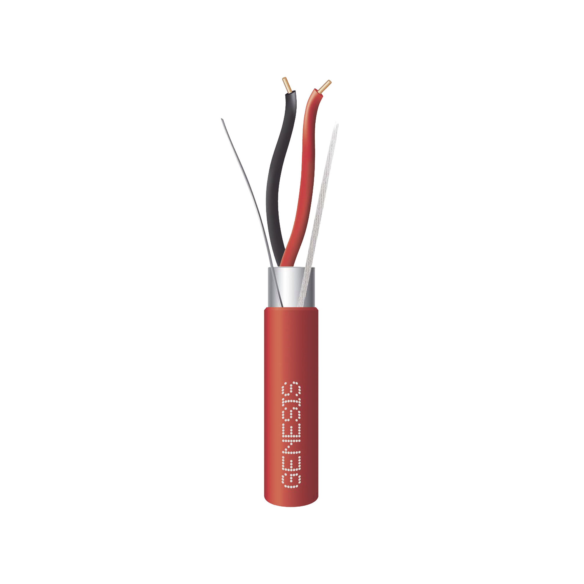 BOBINA DE 305 METROS DE ALAMBRE / 2 X 18 AWG / RISER / BLINDADO / TIPO FPLR / COLOR ROJO / PARA APLICACIONES EN SISTEMAS DE DETECCIÓN DE INCENDIO Y SISTEMAS DE EVACUACIÓN-Cables-GENESIS-Bsai Seguridad & Controles