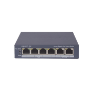 SWITCH GIGABIT POE+ / ADMINISTRABLE / 4 PUERTOS 1000 MBPS POE+ / 2 PUERTOS 1000 MBPS UPLINK / CONFIGURACIÓN NUBE HIK-PARTNERPRO / MODO EXTENDIDO HASTA 300 METROS / 45 WATTS-Networking-HIKVISION-Bsai Seguridad & Controles