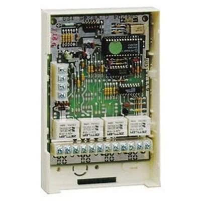 MÓDULO EXPANSOR DE RELEVADORES / 4 SALIDAS SPDT TIPO C / CONEXIÓN POR BUS DE TECLADO 4 HILOS / SUPERVISIÓN DE CABLEADO / 16 DIRECCIONES DIP SWITCH