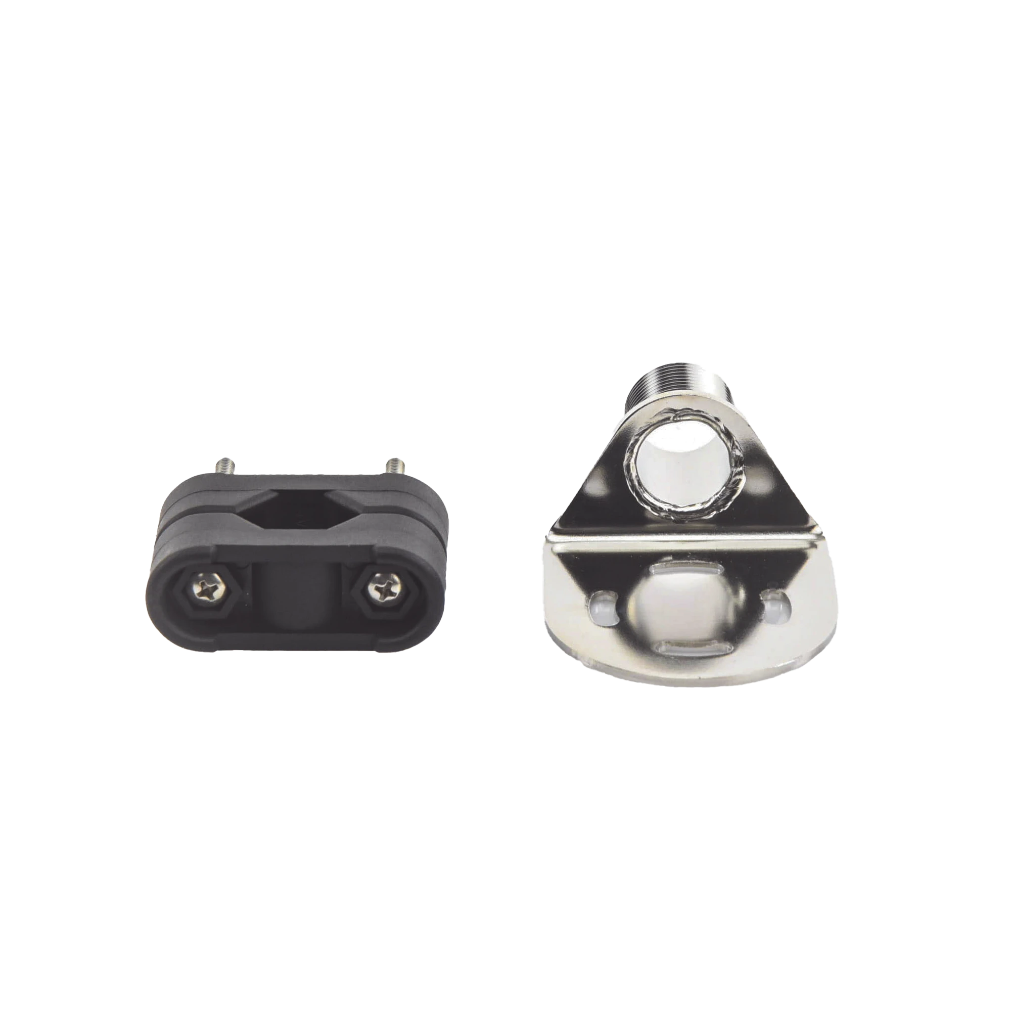 SOPORTE PARA ANTENAS MARINAS CON ADAPTADORES DE NAILON PARA AJUSTARSE A RIELES CUADRADOS O REDONDOS VERTICALES U HORIZONTALES DE 7/8″, 1″ Y 11⁄4″