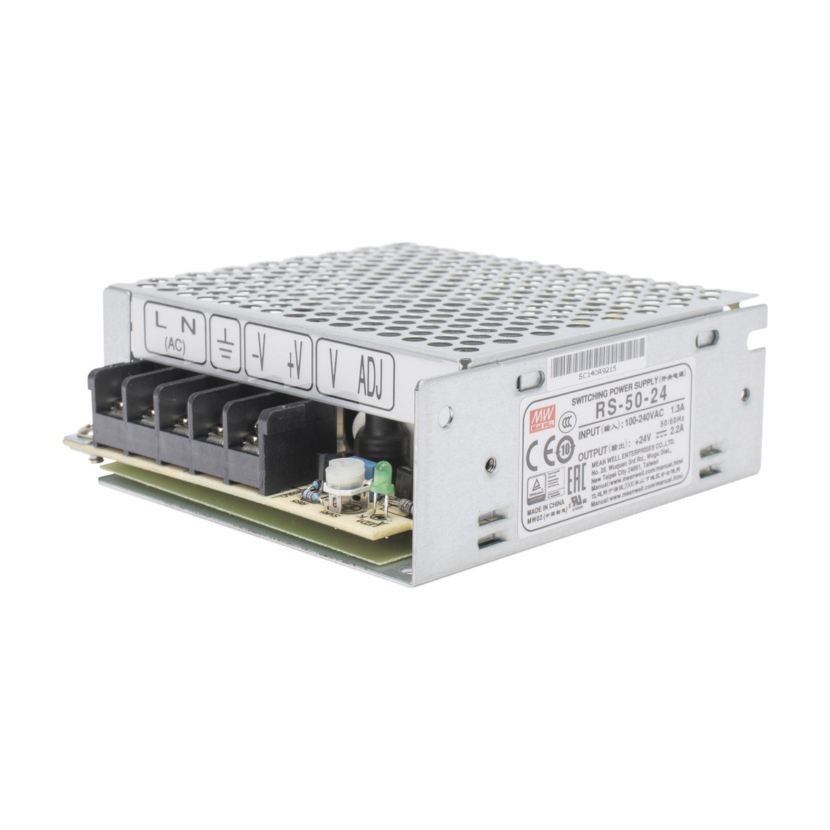 FUENTE DE PODER CONMUTADA / 50W / 24VCC / 2.2A / ENTRADA 100-240VCA / 3.82 X 1.42 X 3.90 PULGADAS [RS-50-24]