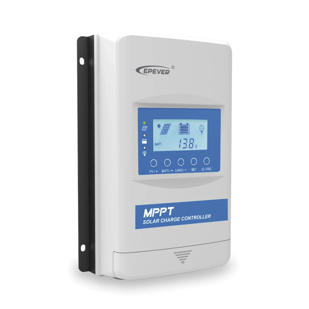 CONTROLADOR SOLAR MPPT 40A 12/24/36/48 V, MÁXIMO VOLTAJE DE CIRCUITO ABIERTO VOC 150 VCD, CONFIGURABLE PARA BATERÍAS DE LITIO-Controladores de Carga-EPEVER-Bsai Seguridad & Controles