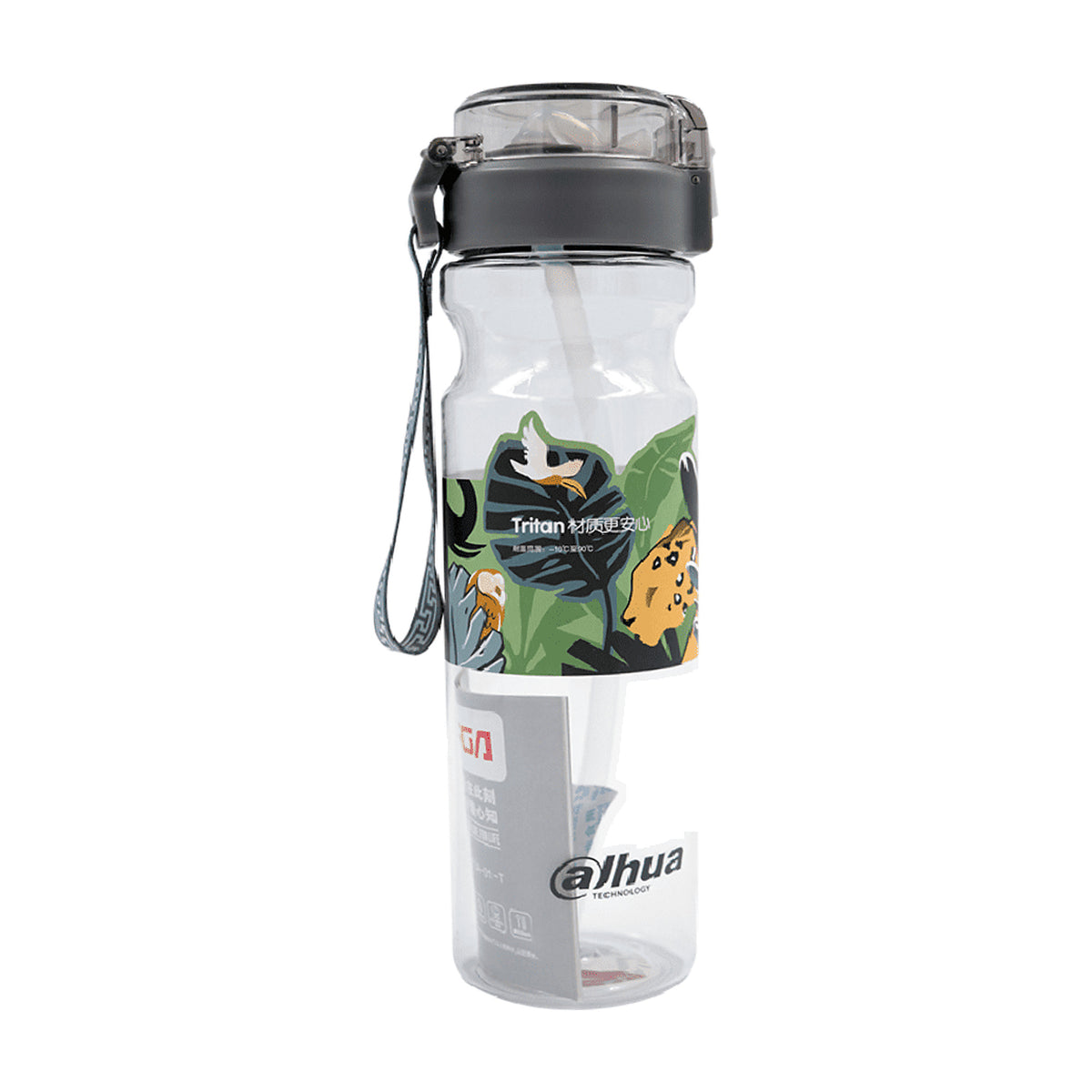 DAHUA MATPRO021 - CILINDRO PARA AGUA CON POPOTE/ TRANSPARENTE/ CON LOGO DAHUA/ PROMOCIONAL [DHT3010040]
