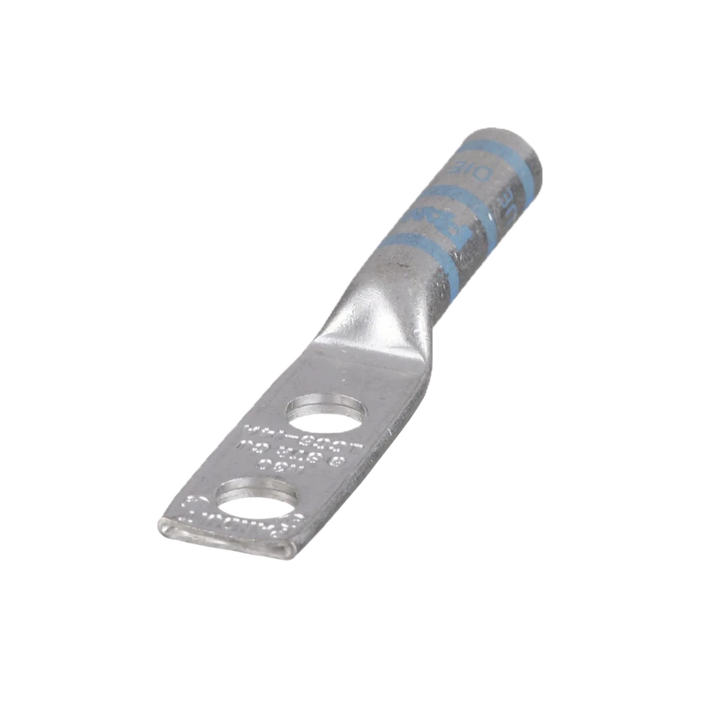 TERMINAL DE BARRIL LARGO, DE DOS ORIFICIOS, PARA CABLE 6 AWG, ORIFICIO PARA PERNO DE 1/4IN, ESPACIOS ENTRE ORIFICIOS DE 0.63IN-Accesorios para Instalacion Tierra Fisica y Pararrayos-PANDUIT-Bsai Seguridad & Controles