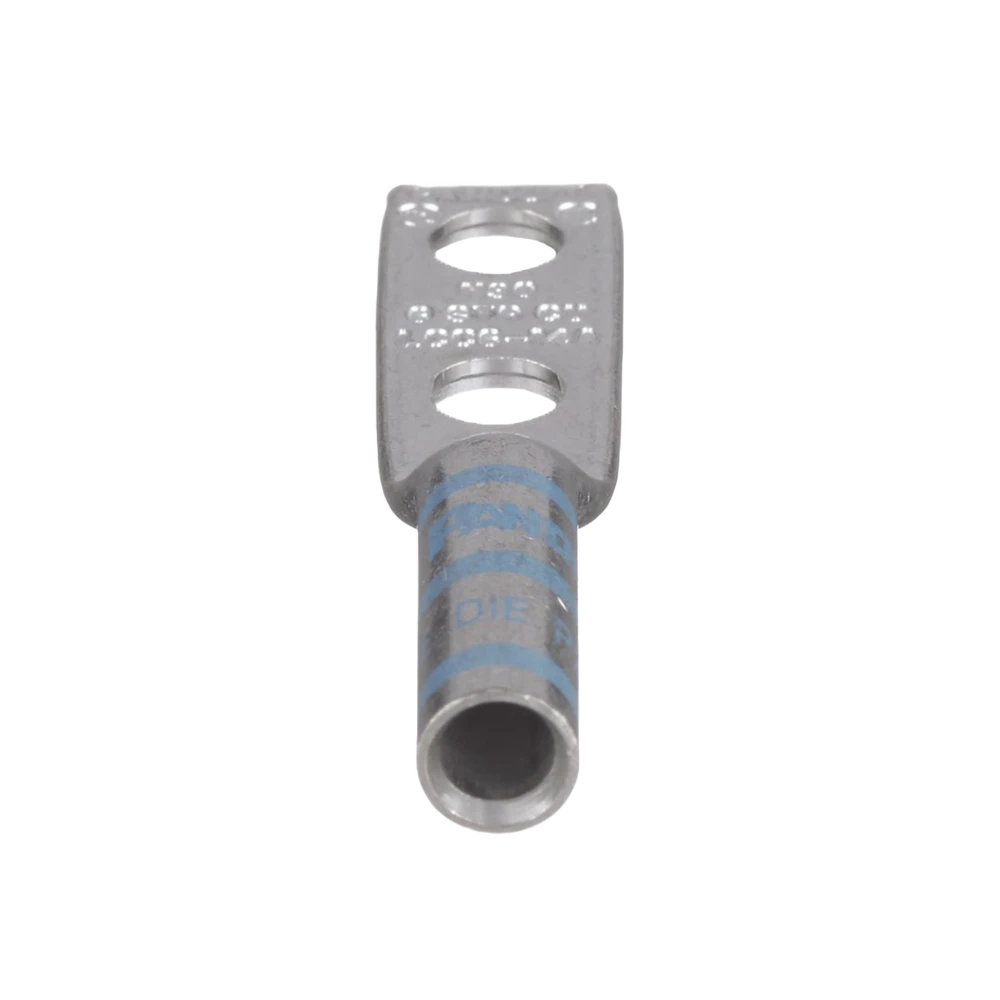 TERMINAL DE BARRIL LARGO, DE DOS ORIFICIOS, PARA CABLE 6 AWG, ORIFICIO PARA PERNO DE 1/4IN, ESPACIOS ENTRE ORIFICIOS DE 0.63IN-Accesorios para Instalacion Tierra Fisica y Pararrayos-PANDUIT-Bsai Seguridad & Controles