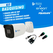 KIT BASIQUISIMO 1 MERIVA TECHNOLOGY - FOLKSAFE 1X MBASHD2202 CAMARA HD BULLET MERIVA TECHNOLOGY 1080P / 2.8MM / 20M IR / IP67 / METPALICA / 12VCD 1X FS-HDP4101C TRANSCEPTOR DE VIDEO PASIVO FOLKSAFE / TERMINALES PUSH / 1 CH / DISTANCIA MAXIMA 320M / 4K ...-Cámaras-MERIVA TECHNOLOGY-Bsai Seguridad & Controles