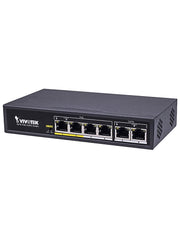 VIVOTEK AWFET060C065 - SWITCH POE NO ADMINISTRABLE / 4 PUERTOS POE FE / 2 PUERTOS FE / MODO EXTENDIDO HASTA 200 MTS / 30 POR PUERTO / 60W TOTALES / 4KV-Switches POE-VIVOTEK-Bsai Seguridad & Controles