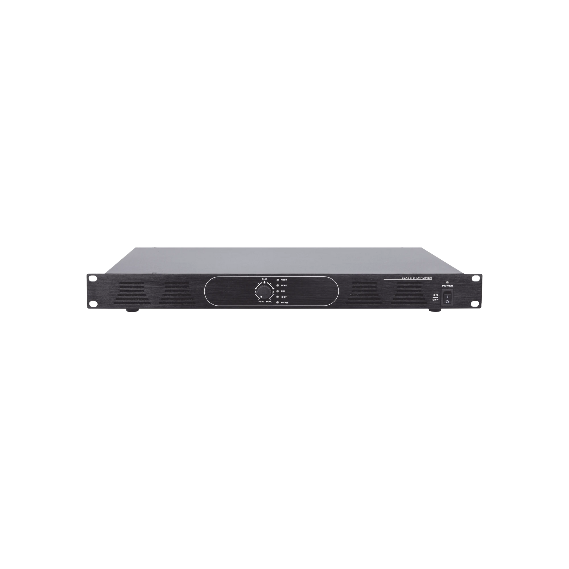 AMPLIFICADOR CLASE D DE UN CANAL, 500W, 100V/4OHMS, 1U DE RACK, CONTROL DE VOLUMEN FRONTAL-Megafonia y Audioevacuacion-EPCOM PROAUDIO-Bsai Seguridad & Controles