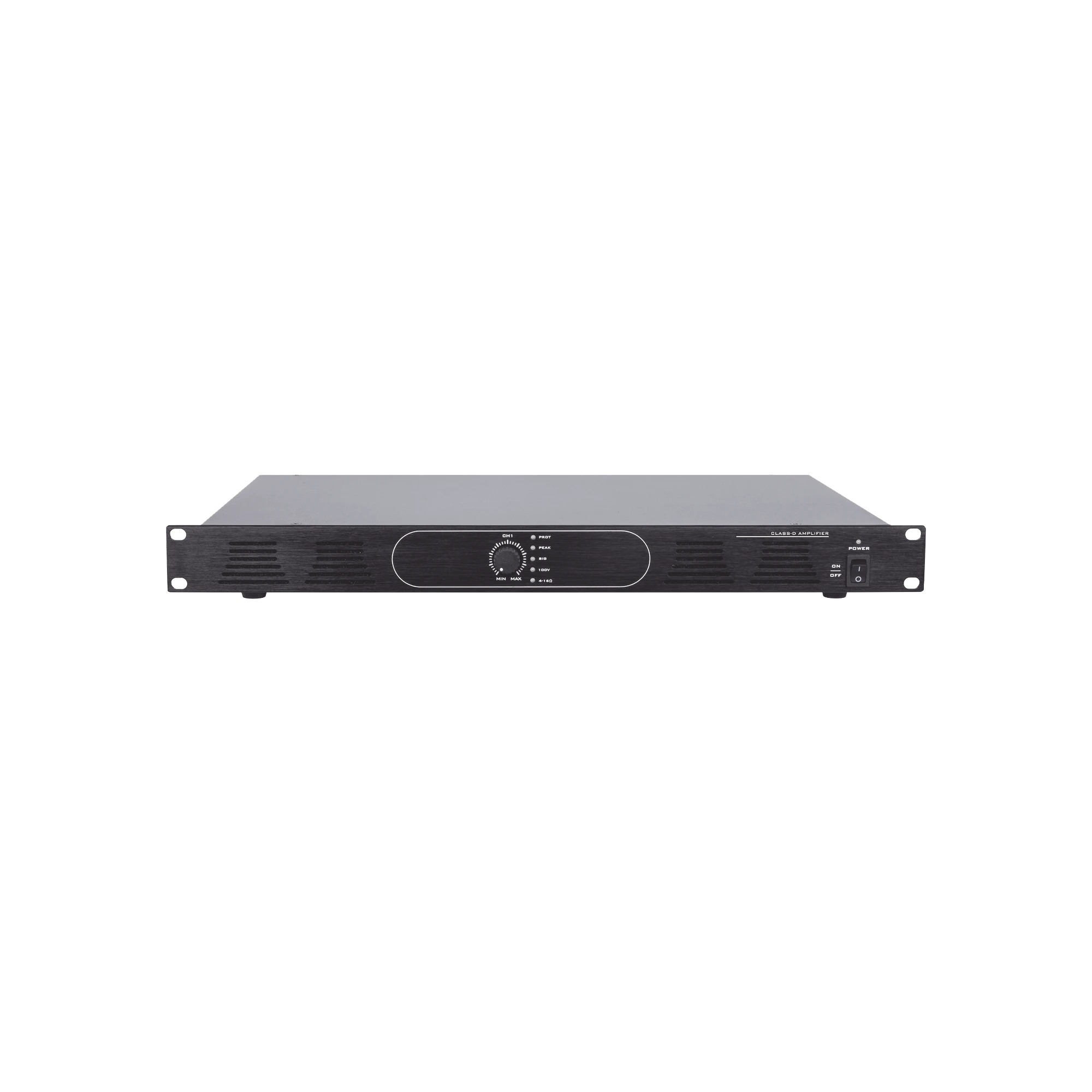 AMPLIFICADOR CLASE D DE UN CANAL, 500W, 100V/4OHMS, 1U DE RACK, CONTROL DE VOLUMEN FRONTAL-Megafonia y Audioevacuacion-EPCOM PROAUDIO-Bsai Seguridad & Controles