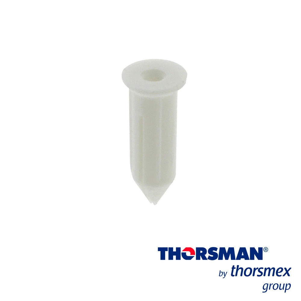 CLAVITHOR THORSMAN TCP0 1206-01100 TAQUETE PARA FIJAR CON CLAVO 5/16PULG X 3/4PULG COLOR BLANCO, CAJA 100 PIEZA, ELABORADO CON POLIESTIRENO DE ALTO IMPACTO, FLEXIBLE, RESISTENTE AL IMPACTO, REALIZA UNA EXPANSIÓN, PARA USO EN INTERIORES-Canalizacion-THORSMAN-Bsai Seguridad & Controles