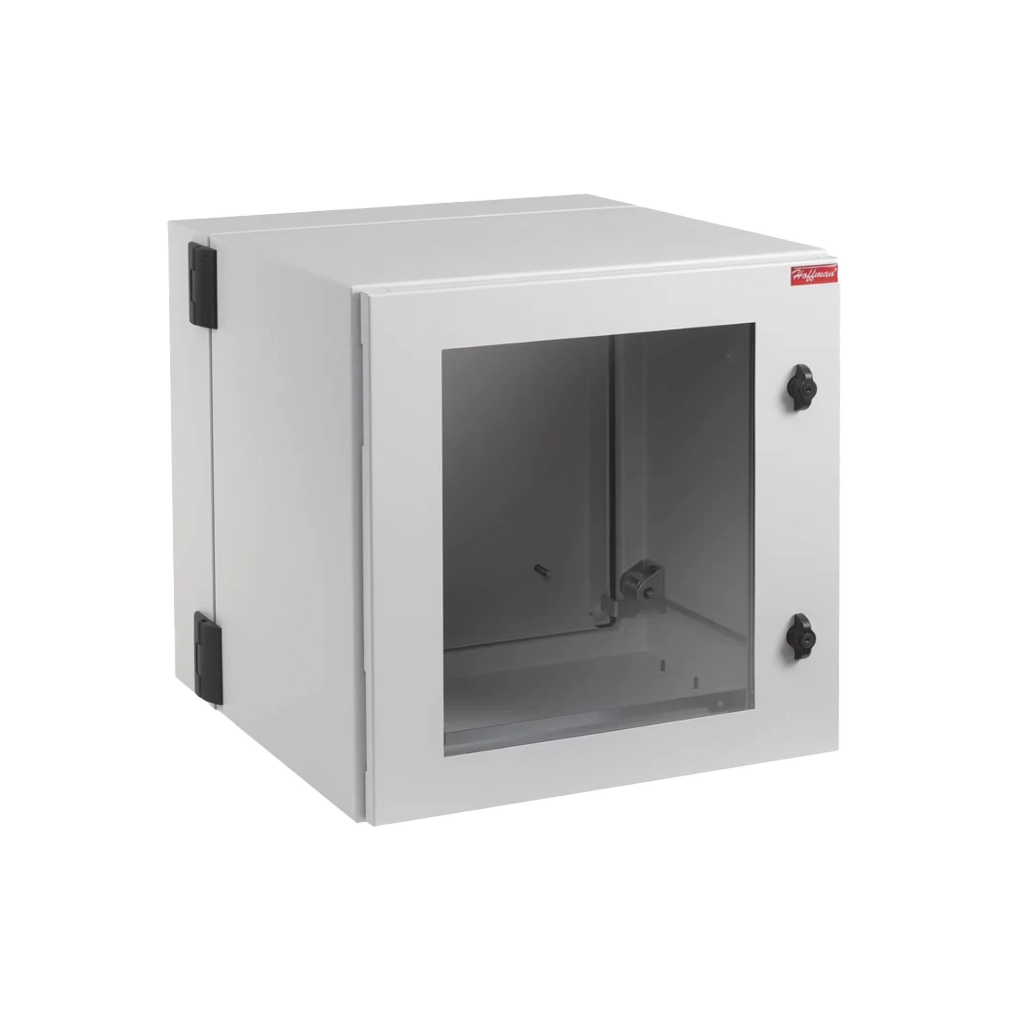 GABINETE INDUSTRIAL PROTEK DE PUERTA CON VENTANA, PROTECCIÓN NEMA TIPO 4/12/4X; IP55; IK10, ABATIBLE, FABRICADO EN ACERO, 12 UR, COLOR GRIS CLARO-Racks y Gabinetes-HOFFMAN-Bsai Seguridad & Controles