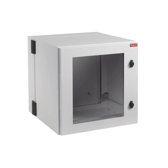 GABINETE INDUSTRIAL PROTEK DE PUERTA CON VENTANA, PROTECCIÓN NEMA TIPO 4/12/4X; IP55; IK10, ABATIBLE, FABRICADO EN ACERO, 12 UR, COLOR GRIS CLARO-Racks y Gabinetes-HOFFMAN-PTHW242430G2-Bsai Seguridad & Controles