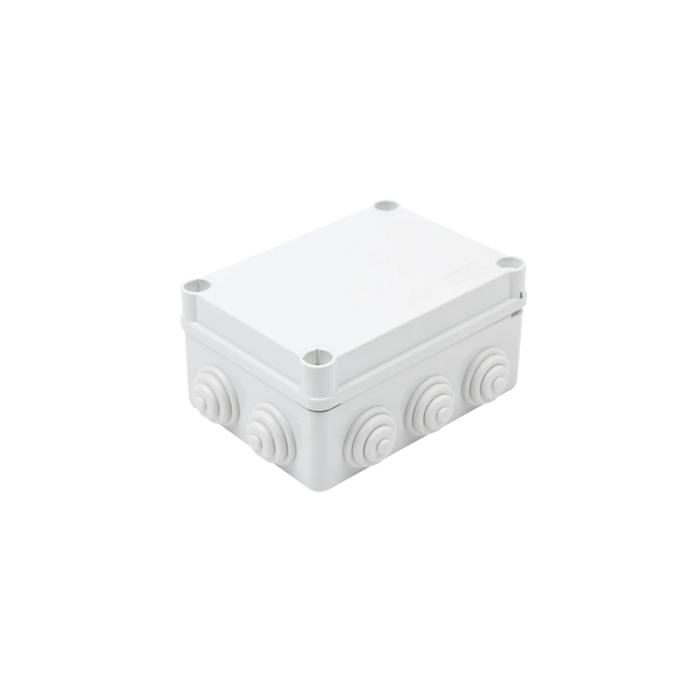 CAJA DE DERIVACIÓN DE PVC AUTO-EXTINGUIBLE CON 10 ENTRADAS, TAPA Y TORNILLO DE MEDIA VUELTA DE 1/4", 150X110X70 MM, PARA EXTERIOR (IP55)-Accesorios Videovigilancia-GEWISS-Bsai Seguridad & Controles