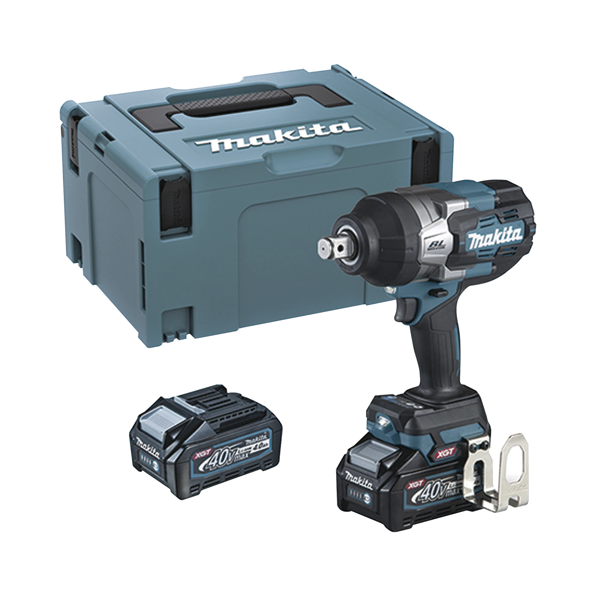 LLAVE DE IMPACTO BL 40 V MÁX. XGT 3/4" 4 VELOCIDADES ELÉCTRICAS 0 A 1900-2200-2400- 0 A 2500 IPM. INCLUYE 2 BATERÍAS LI-ION, CARGADOR RÁPIDO Y MALETÍN MAKPAC.-Herramientas-MAKITA-Bsai Seguridad & Controles