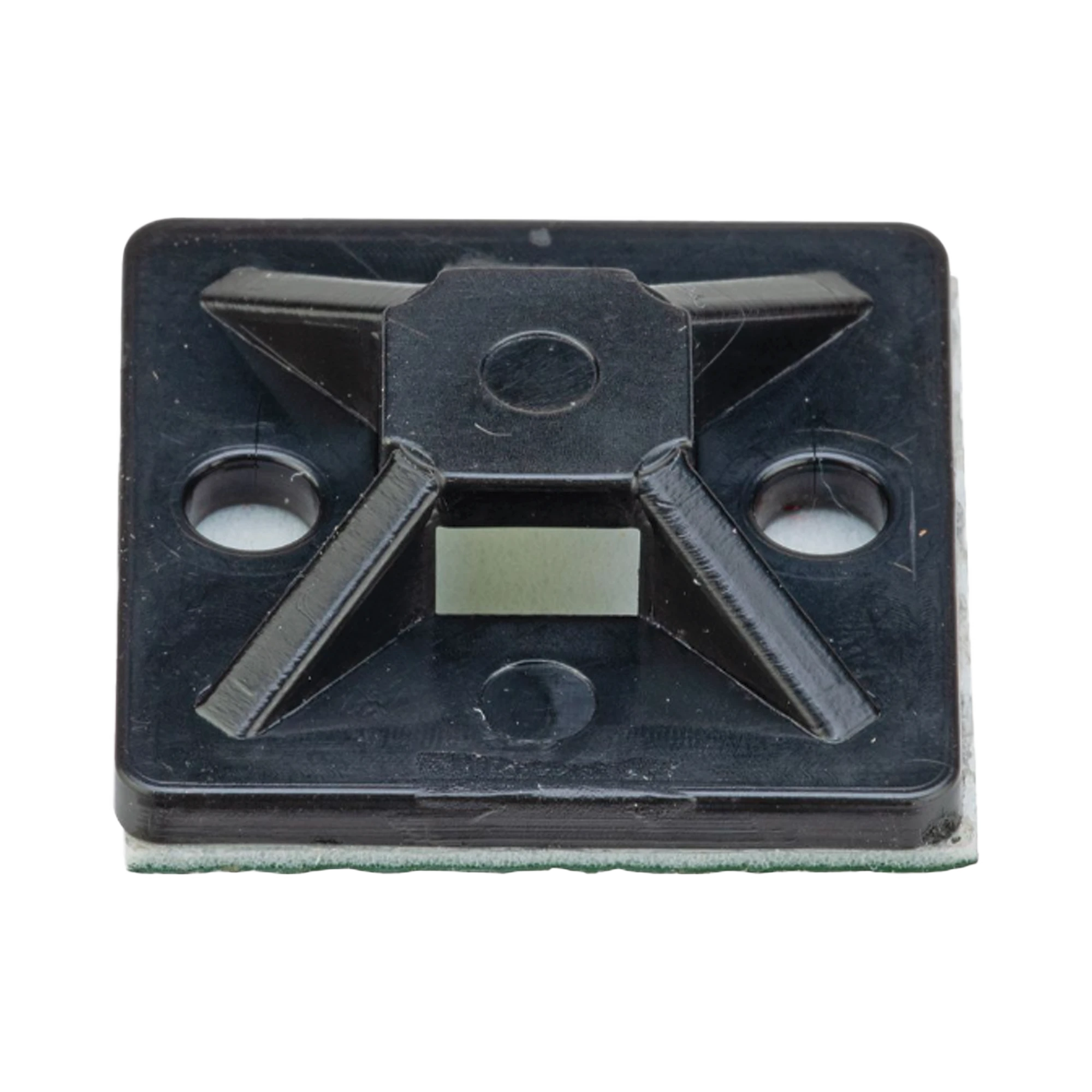 MONTAJE-SUJETADOR ADHESIVO DE 4 VÍAS DE 3/4" X 3/4" X 1/4", COLOR NEGRO, NYLON 6.6 RETARDANTE DE LLAMAS V-2, PAQUETE DE 100PZ-Ferreteria-PANDUIT-Bsai Seguridad & Controles