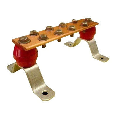 BARRA DE UNIÓN DE 7-7/8" X 2" X 1/4", CON AISLADORES DE 1000A DE CAPACIDAD (SIN GABINETE)-Accesorios para Instalacion Tierra Fisica y Pararrayos-TOTAL GROUND-Bsai Seguridad & Controles