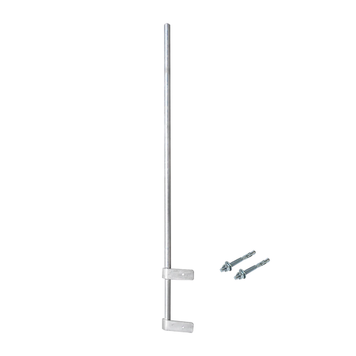 MÁSTIL LIVIANO DE PARED DE 1.5 M (DIAM. 1-1/4") CON CEJAS DE FIJACIÓN SOLDADAS, ¡NO SE GIRA! INCLUYE TAQUETES PARA INSTALACIÓN-Antenas-GENERICO-SMRP-150-CF-Bsai Seguridad & Controles