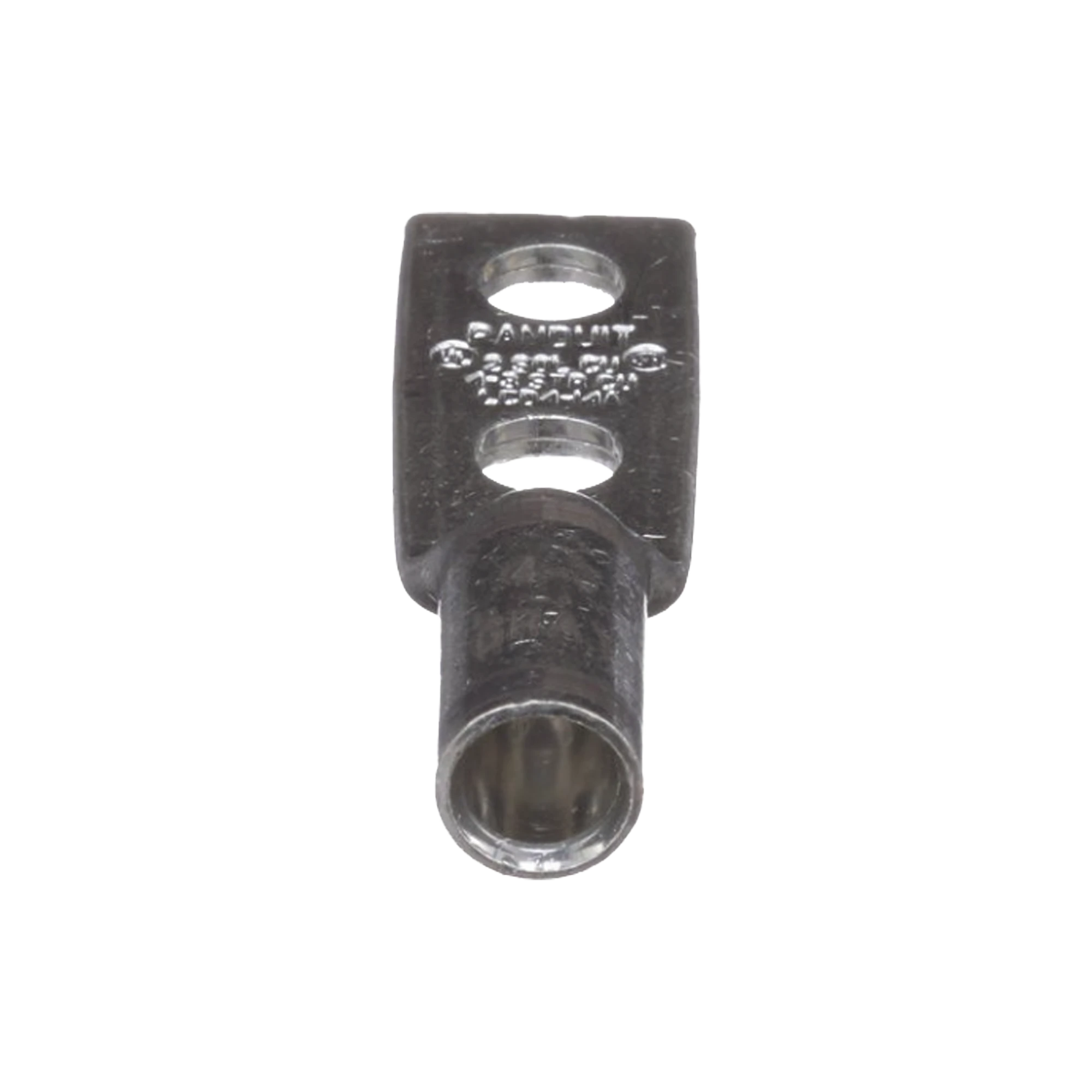 TERMINAL DOBLE OJILLO DE 1/4" PARA CABLE 4 AWG STR, ÁNGULO RECTO, ESPACIO ENTRE ORIFICIOS 16MM.-Racks y Gabinetes-PANDUIT-Bsai Seguridad & Controles