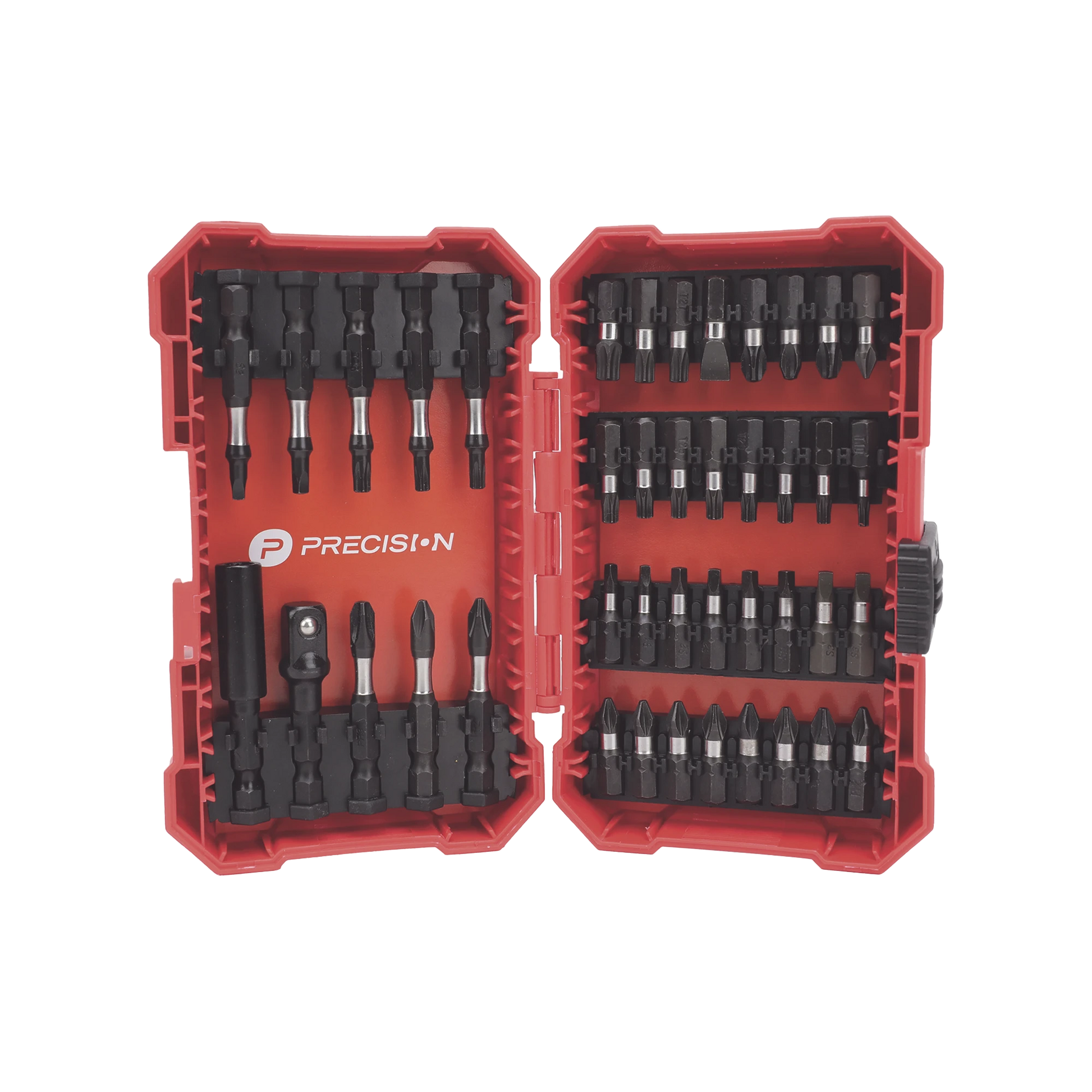 JUEGO DE 42 PUNTAS PARA TALADRO + ESTUCHE (ENTRADA HEX. 1/4")-Ferreteria-PRECISION-Bsai Seguridad & Controles