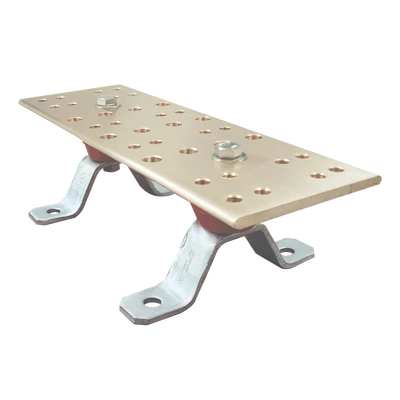 BARRA DE UNIÓN PRINCIPAL (TMGB) CON AISLADORES. MEDIDA: 500 X 101.6 X 6.35 MM (19-11/16" X 4" X 1/4")-Accesorios para Instalacion Tierra Fisica y Pararrayos-TOTAL GROUND-Bsai Seguridad & Controles