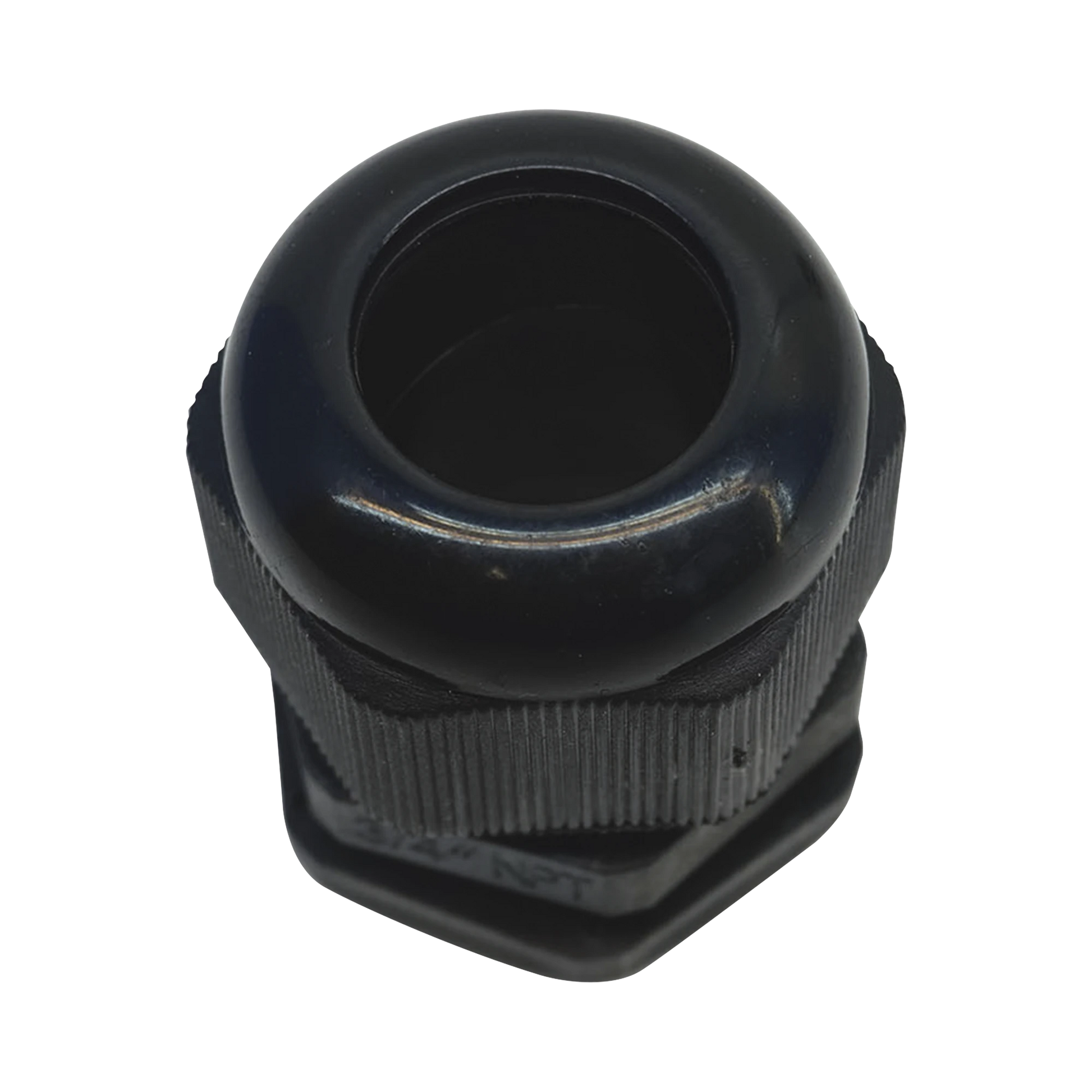 CONECTOR PLÁSTICO NEGRO TIPO GLÁNDULA PARA ROSCA NPT 3/4"-Racks y Gabinetes-TXPRO-Bsai Seguridad & Controles