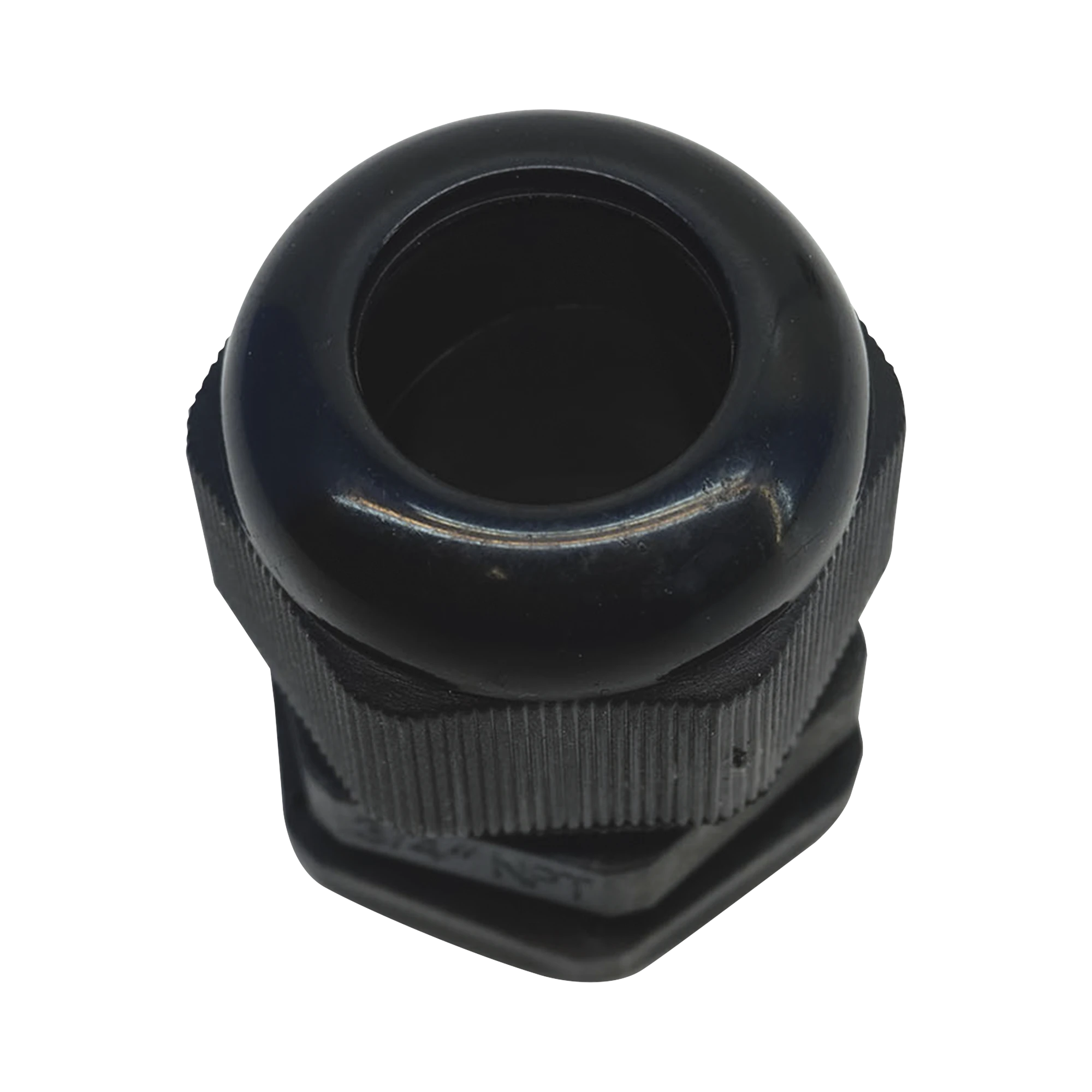 CONECTOR PLÁSTICO NEGRO TIPO GLÁNDULA PARA ROSCA NPT 3/4"-Racks y Gabinetes-TXPRO-Bsai Seguridad & Controles