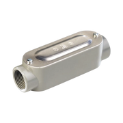 CAJA OVAL ROSCADA TIPO C DE 1 1/4" (31.8 MM) INCLUYE TAPA Y TORNILLOS.-Canalización-RAWELT-Bsai Seguridad & Controles