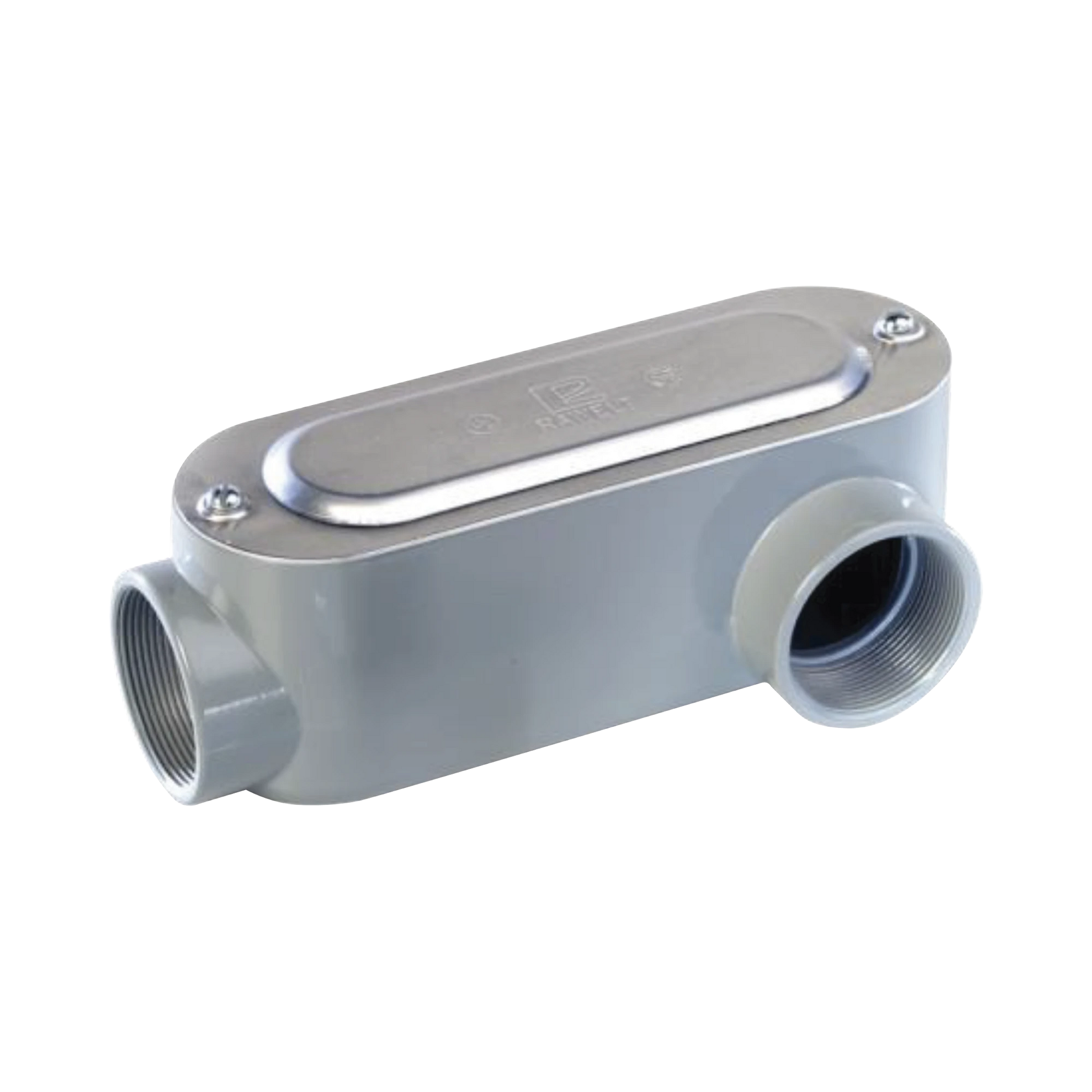 CAJA OVAL ROSCADA TIPO LL DE 1 1/4" (31.8 MM) INCLUYE TAPA Y TORNILLOS.-Canalización-RAWELT-Bsai Seguridad & Controles