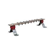 BARRA DE UNIÓN DE COBRE DE 16 CONTACTOS 2" X 15-1/4" X 1/4" (50.8 X 387.35 X 6.35 MM)-Accesorios para Instalacion Tierra Fisica y Pararrayos-TOTAL GROUND-Bsai Seguridad & Controles