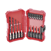 JUEGO DE 18 PUNTAS Y BROCAS PARA TALADRO ENTRADA HEXAGONAL 1/4". INCLUYE ESTUCHE.-Ferreteria-PRECISION-Bsai Seguridad & Controles